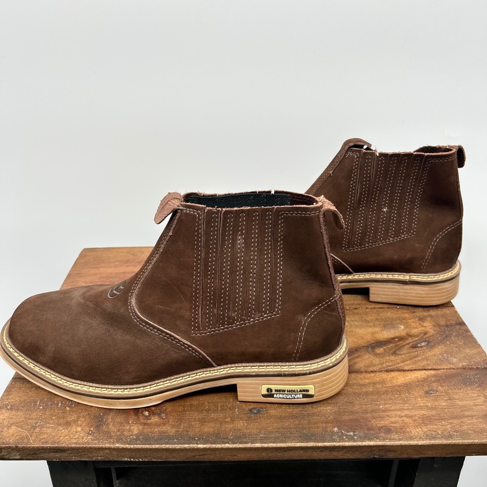 New Holland Agriculture Mens Brown Suede Chelsea Boots Size EUR 42 BRA 40 - Picture 2 of 7